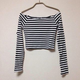 グレイル(GRL)のGRL♡オフショルボーダートップス♡新品(カットソー(長袖/七分))