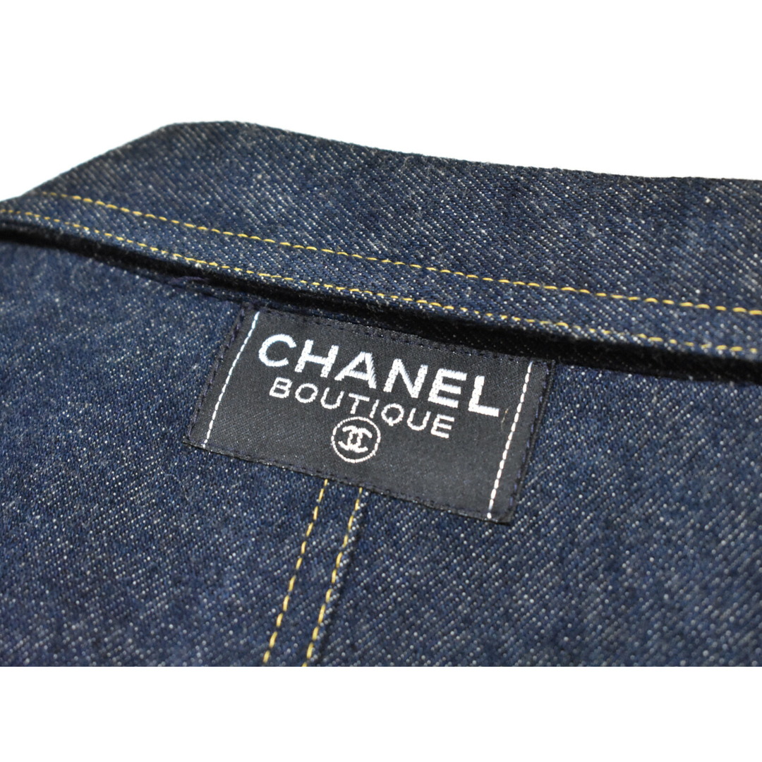 CHANEL(シャネル)の【中古品I】CHANEL
デニムワンピース 　 ブルー コットン100％ カジュアルコーデ　レディース　おしゃれ　シンプル　人気　デニム　【中古】松山久万ノ台店 レディースのワンピース(その他)の商品写真