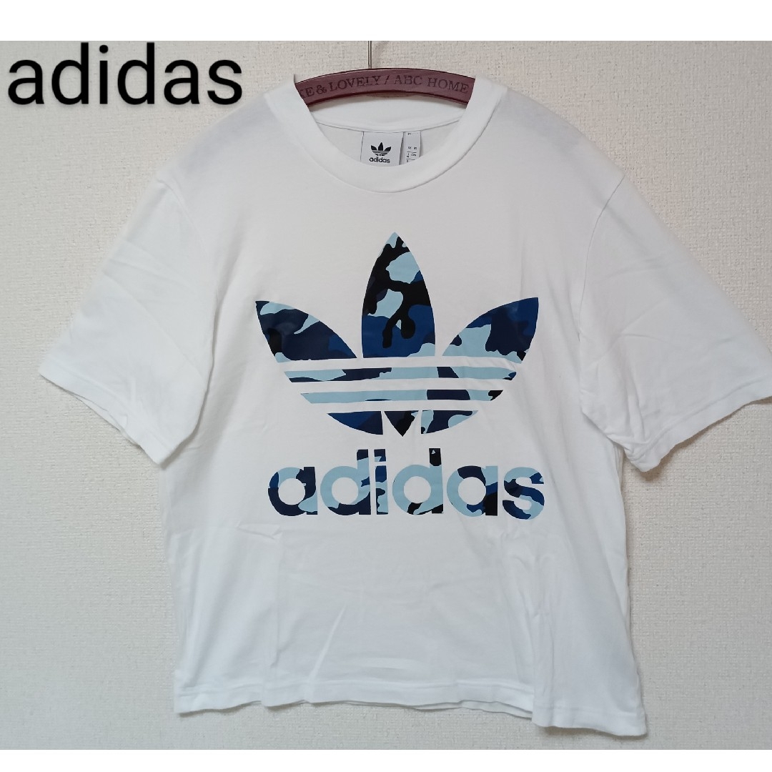 adidas(アディダス)のadidasoriginalsアディダスTシャツ半袖トレフォイルホワイトサイズM メンズのトップス(Tシャツ/カットソー(半袖/袖なし))の商品写真