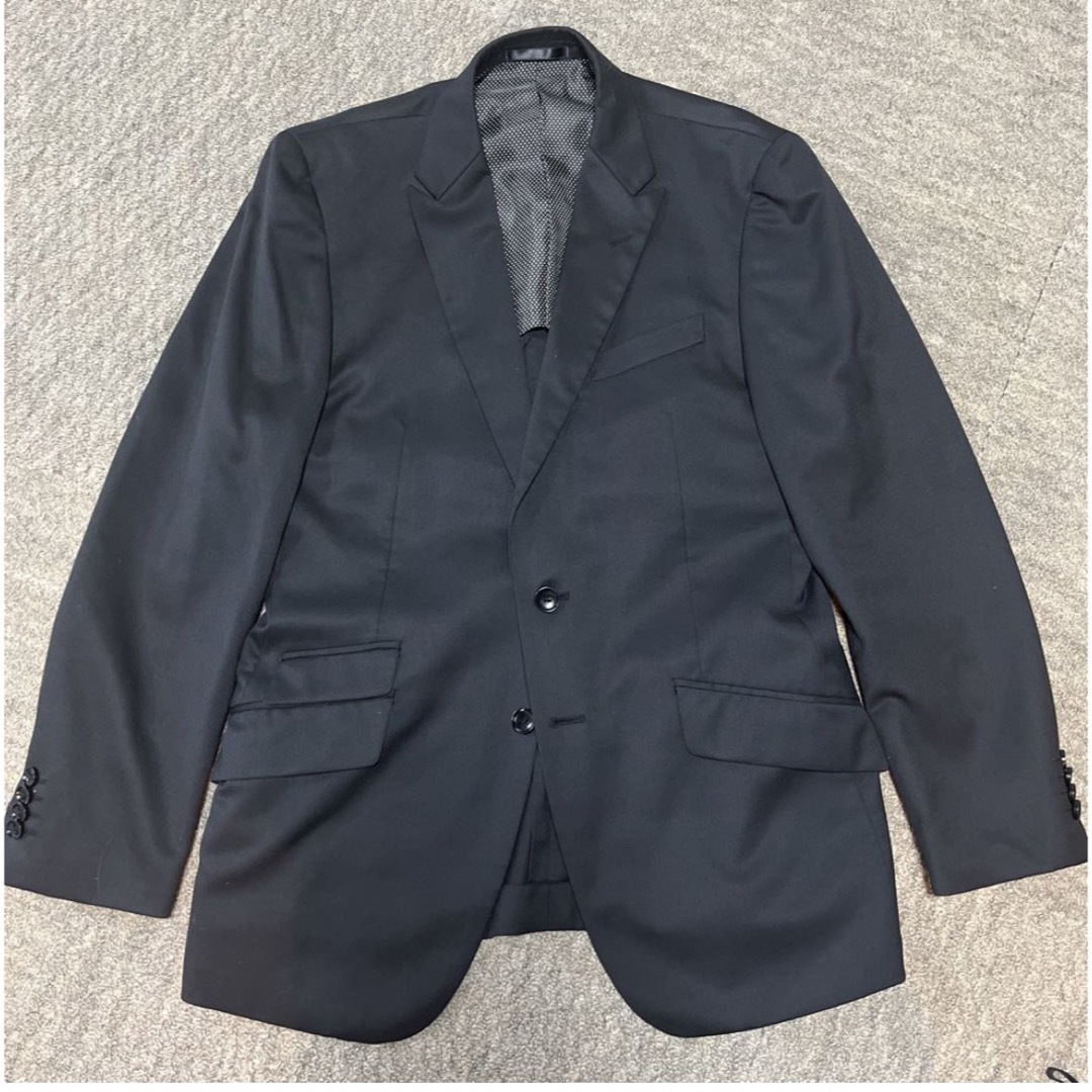 TAKA-Q(タカキュー)のジャケット　M 黒　サイドベント TAKAQ タカキュー メンズのスーツ(スーツジャケット)の商品写真