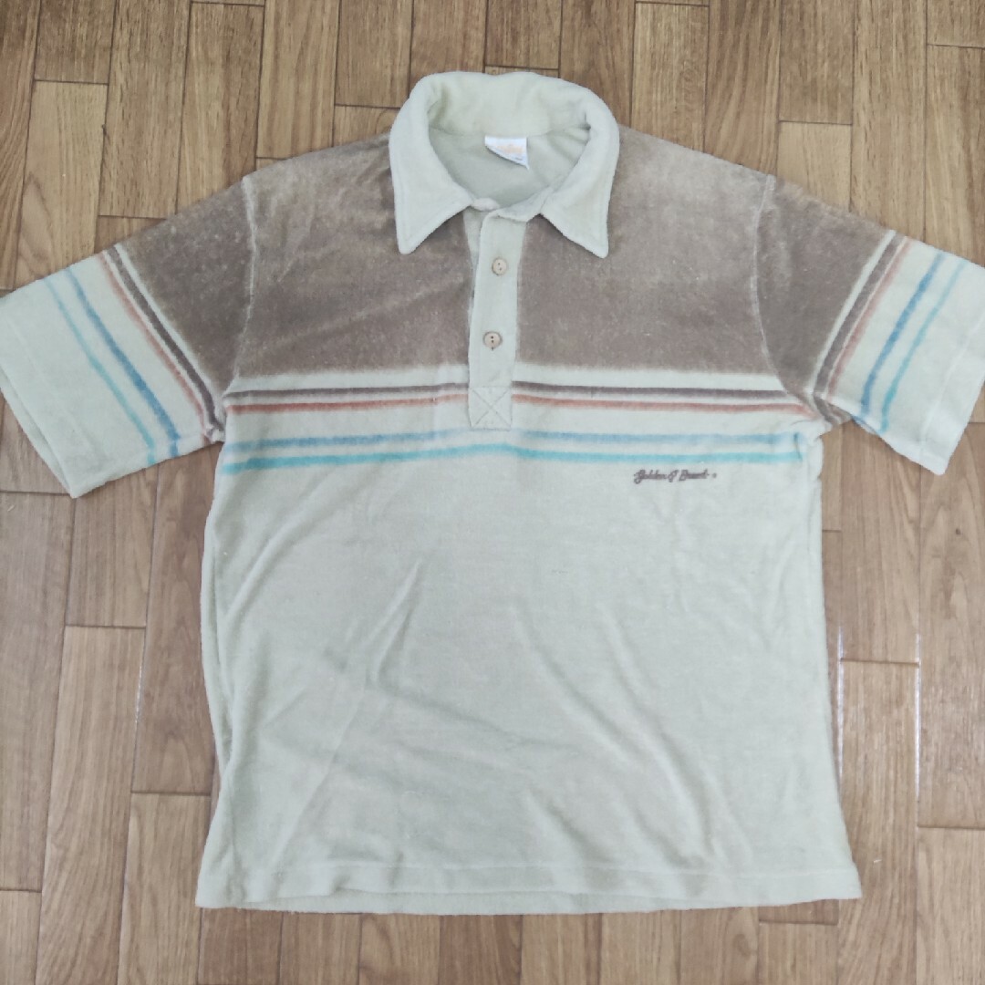 美品　パイル生地　ビンテージ　半袖シャツ　70’s USA製　アメカジTシャツ/カットソー(半袖/袖なし)