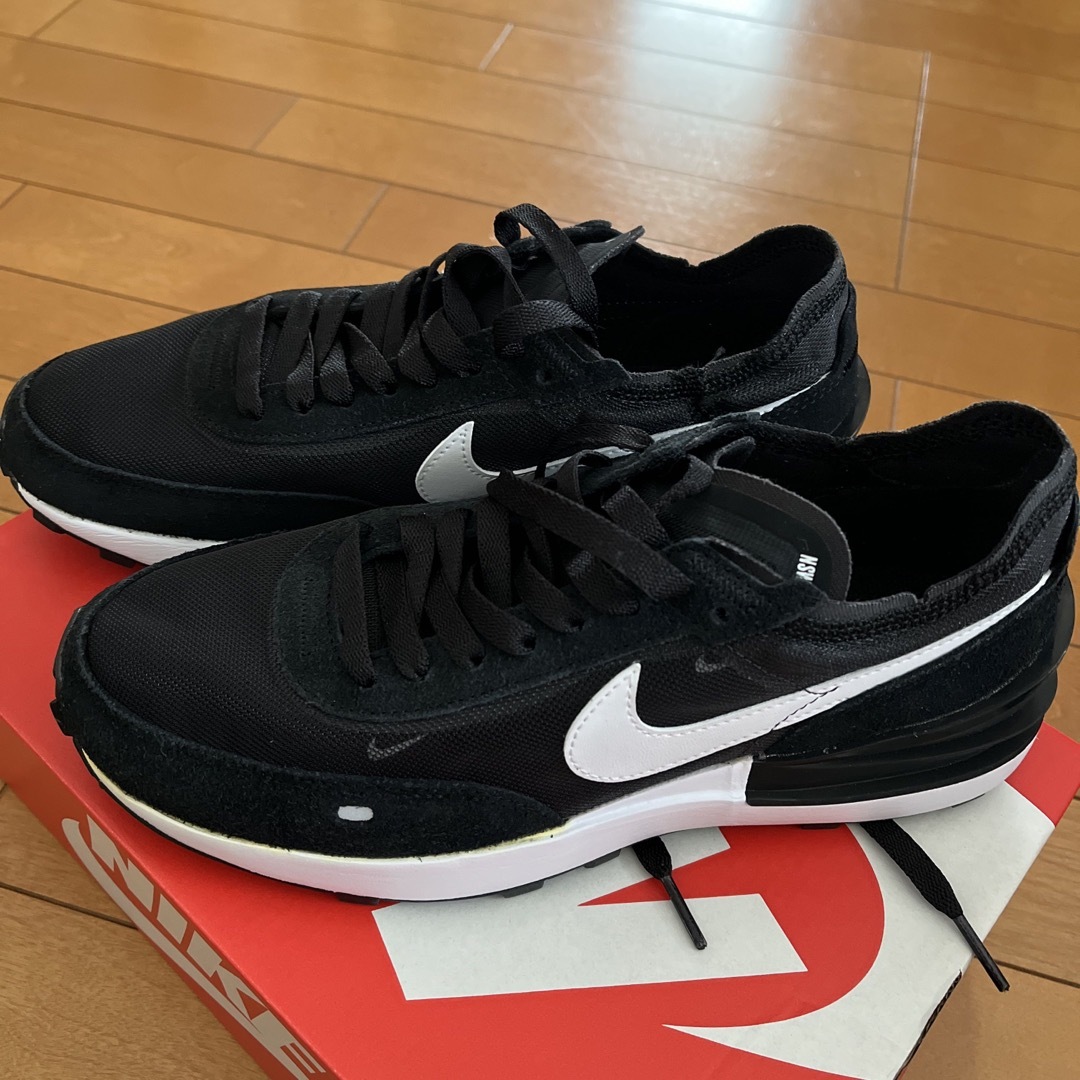 NIKE WAFFLE ONE 24.5cm 黒 スニーカー メッシュ