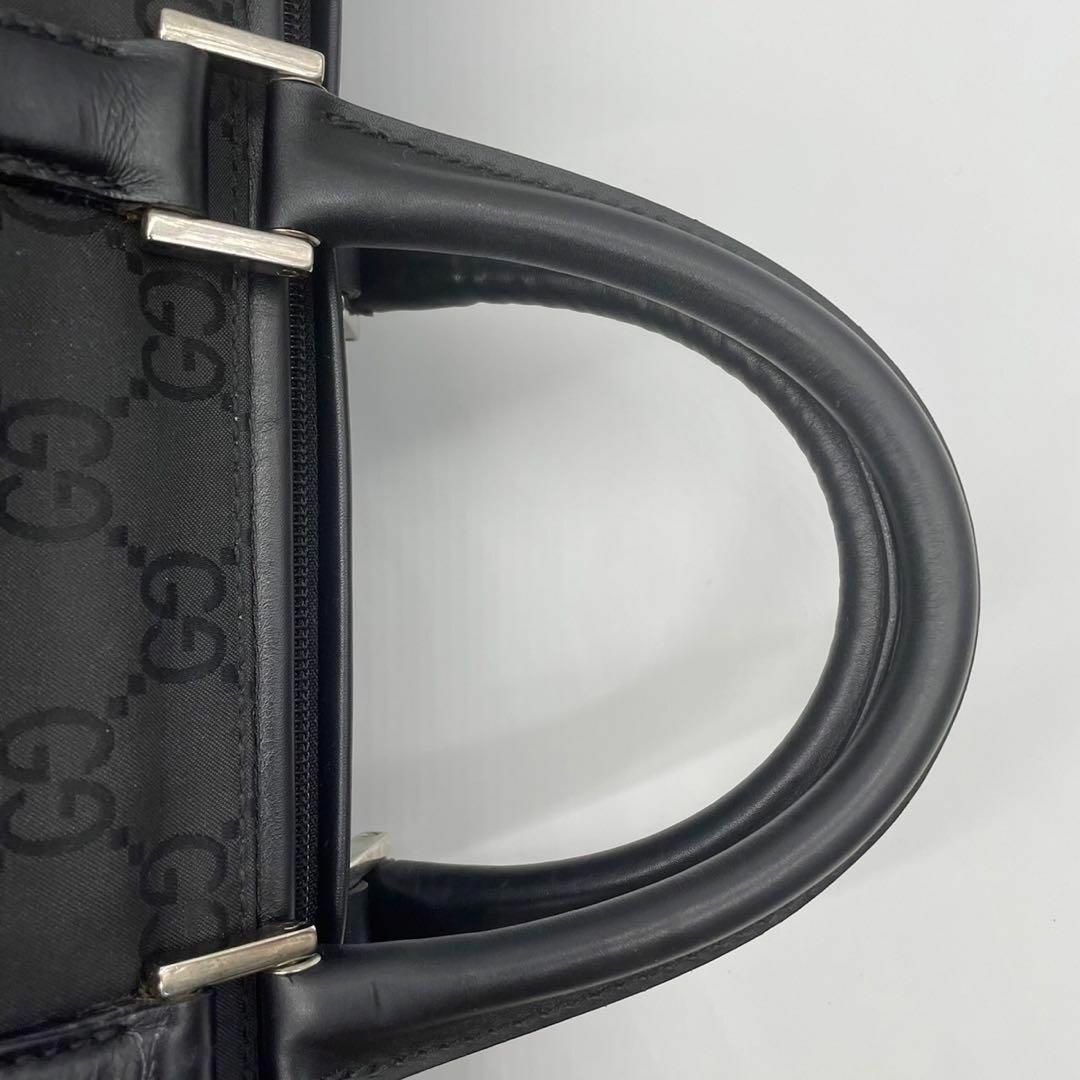 Gucci - 【激レア 極美品】グッチ GG柄 ボストンバッグ 黒 ナイロン