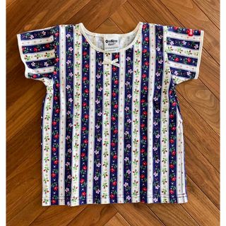 オシュコシュ(OshKosh)のoshkosh  ストライプ花柄Tシャツ　3T(Tシャツ/カットソー)