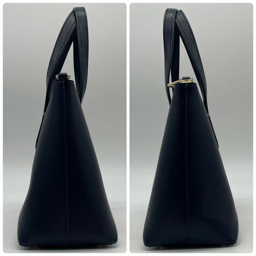 ✨未使用に近い✨ FURLA 2way ハンドバッグ レザー ネイビー 腕かけ 3