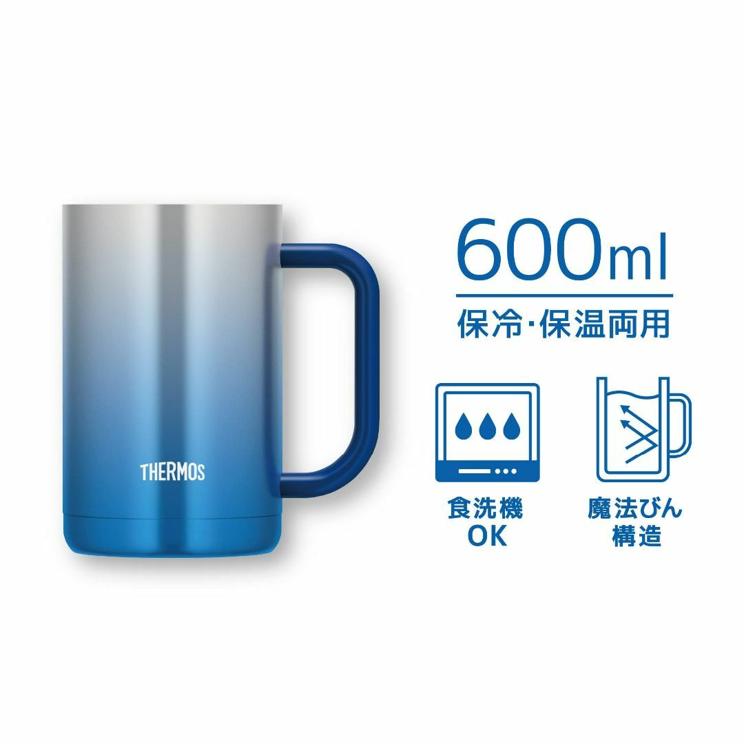 【色: スパークリングレッド】サーモス 真空断熱ジョッキ 600ml スパークリ