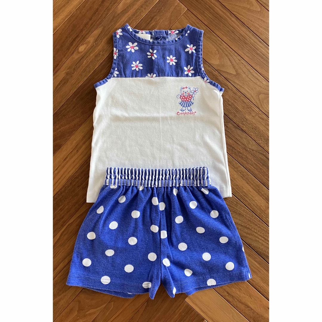 OshKosh(オシュコシュ)のoshkosh  ブルー花柄セットアップ　2T キッズ/ベビー/マタニティのキッズ服女の子用(90cm~)(その他)の商品写真