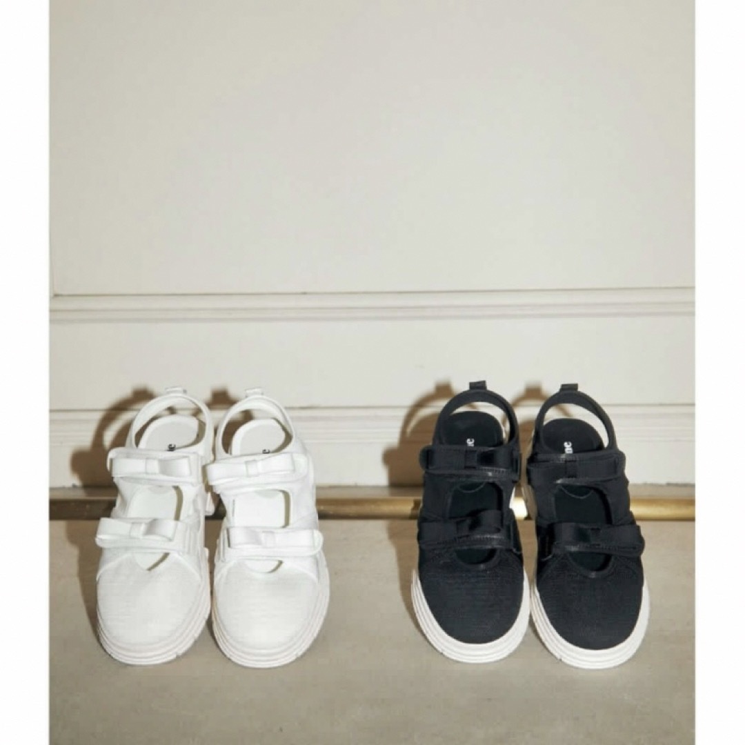 ブラックサイズdouble ribbon sneaker sandal