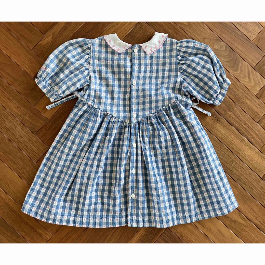 OshKosh(オシュコシュ)のoshkosh  チューリップチェック柄ワンピース　4T キッズ/ベビー/マタニティのキッズ服女の子用(90cm~)(ワンピース)の商品写真