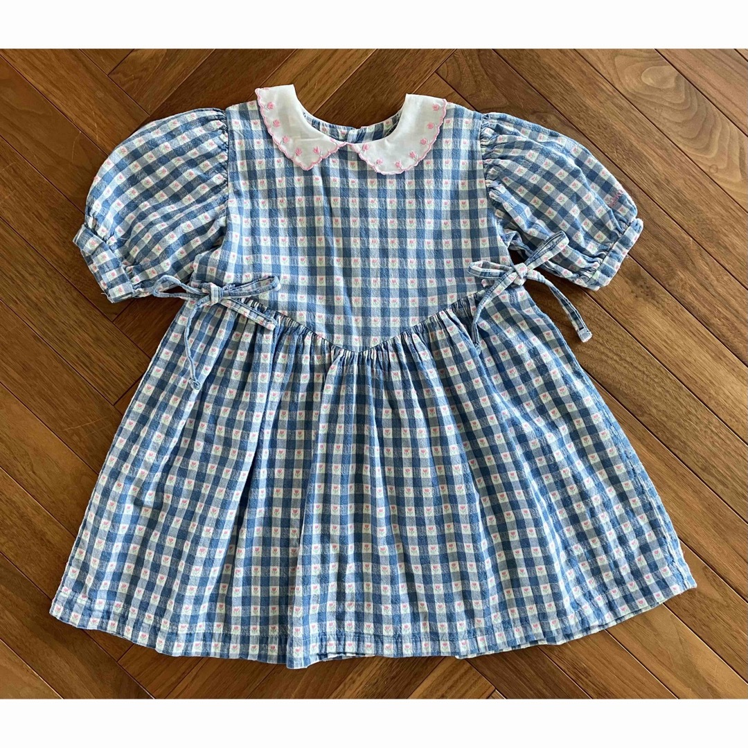 OshKosh(オシュコシュ)のoshkosh  チューリップチェック柄ワンピース　4T キッズ/ベビー/マタニティのキッズ服女の子用(90cm~)(ワンピース)の商品写真