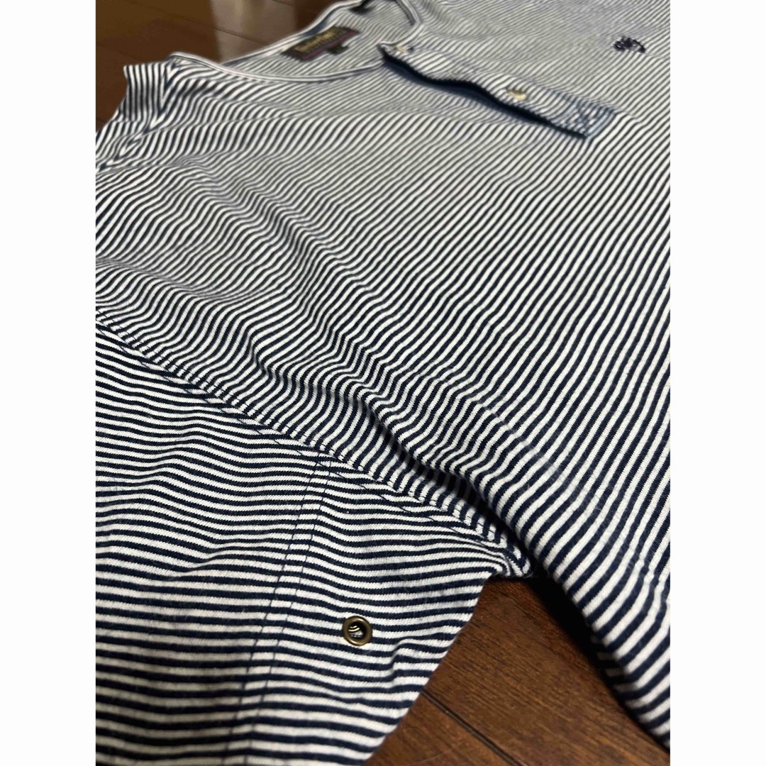 Timberland(ティンバーランド)の90s ティンバーランド ワンポイント刺繍 ヘンリーネック Tシャツ メンズのトップス(Tシャツ/カットソー(半袖/袖なし))の商品写真