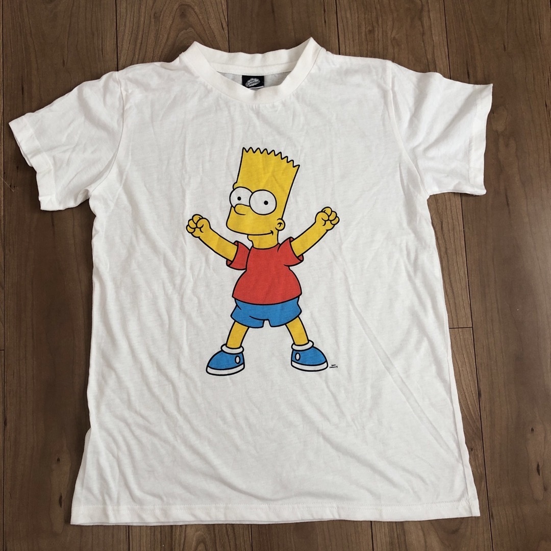 シンプソンズ Tシャツ レディース F 白 ホワイト レディースのトップス(Tシャツ(半袖/袖なし))の商品写真