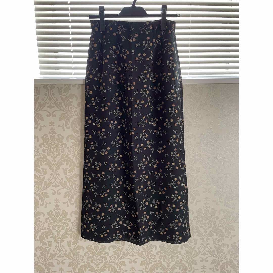 ダークブラウン 茶色 edit for lulu vintage flower skirt