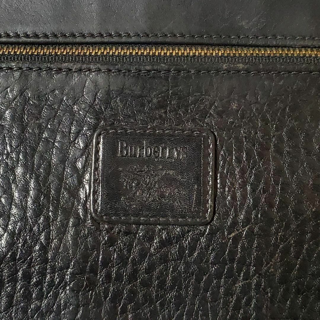 BURBERRY(バーバリー)のかBURBERRY バーバリー レザー セカンドバッグ クラッチバッグ ブラック メンズのバッグ(セカンドバッグ/クラッチバッグ)の商品写真