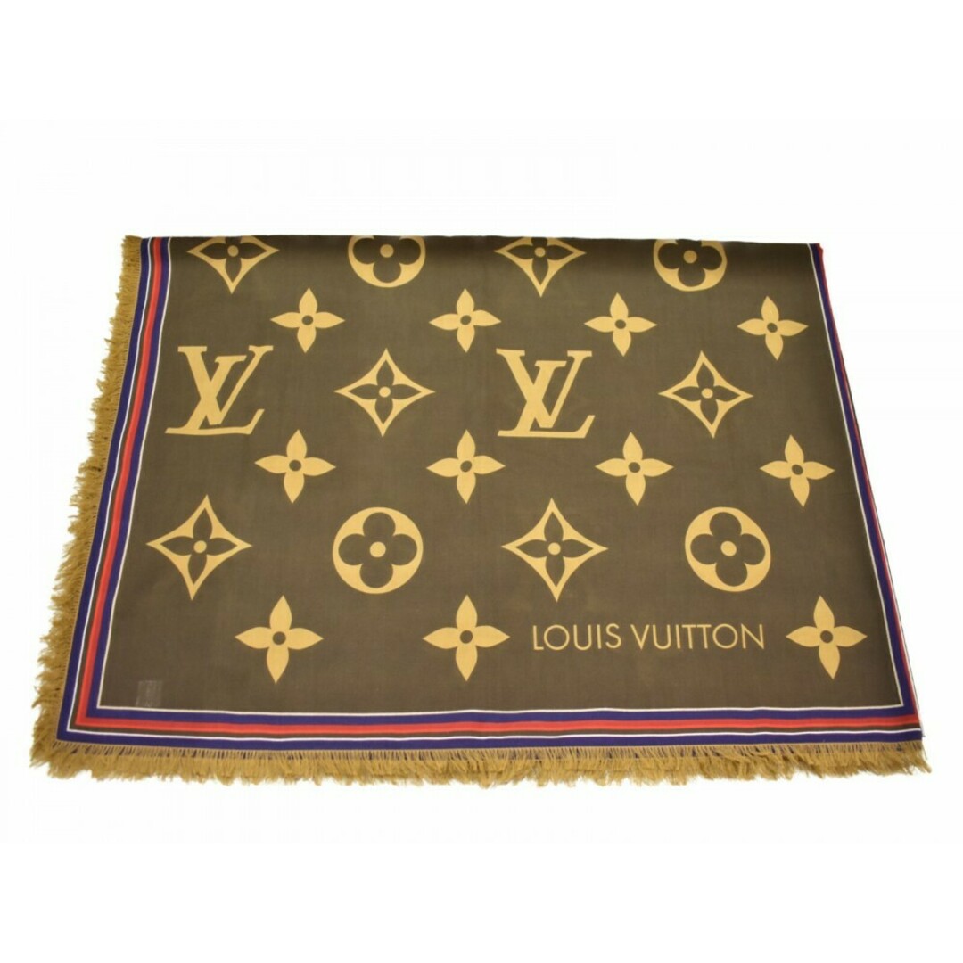 LOUIS VUITTON　ルイ・ヴィトン　エトール･モノグラム ブリス　M76366　ショール　スカーフ　ブラウン系　コットン　メンズ　レディース　シンプル　ギフト　プレゼント包装可　　松山久万ノ台店192cm×横