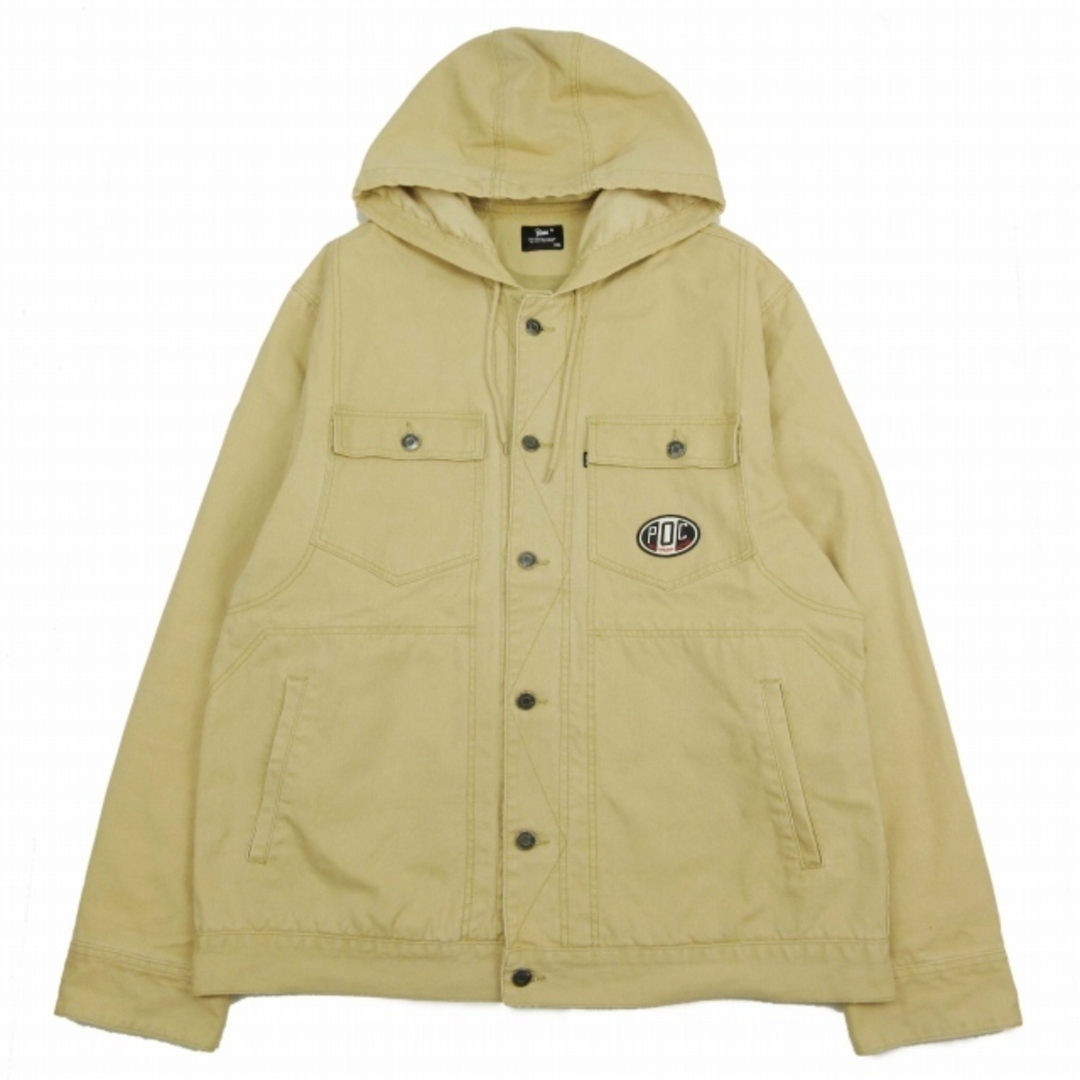 パタ ワーカー キャンバス ジャケット フーデッド ブルゾン 中華の