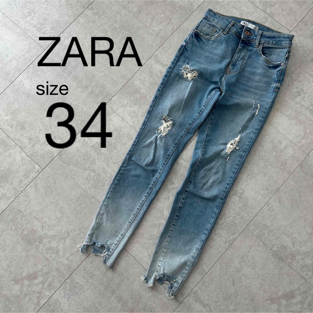 zara  ダメージデニム