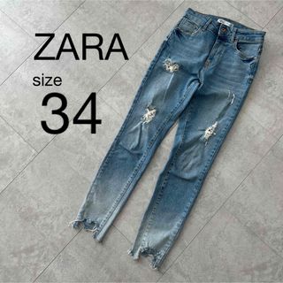 ザラ(ZARA)のzara ダメージデニム(デニム/ジーンズ)