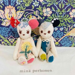 ミナmouse Mペア εïз ハンドメイド ミナペルホネン ぬいぐるみ