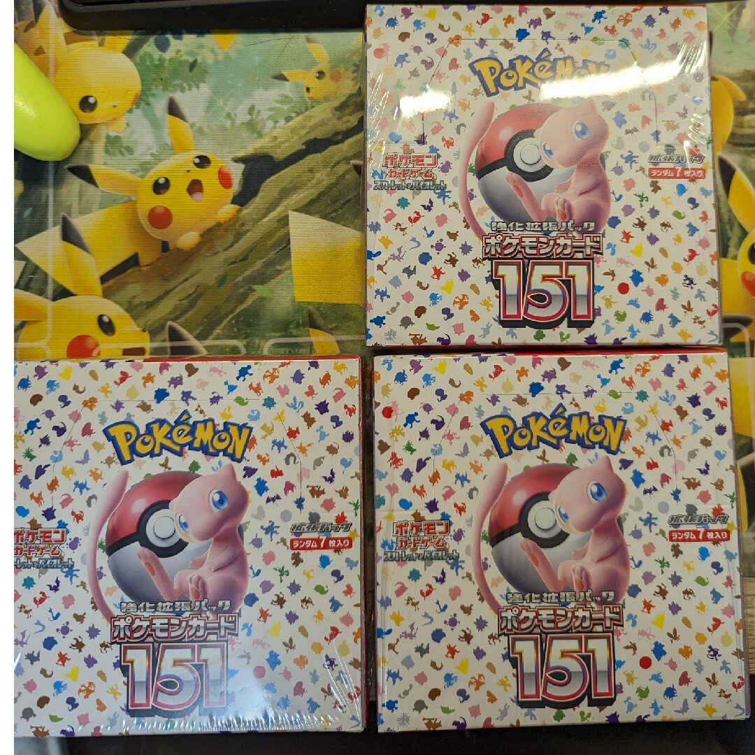 pokemonポケモンカード151 シュリンクあり 3box