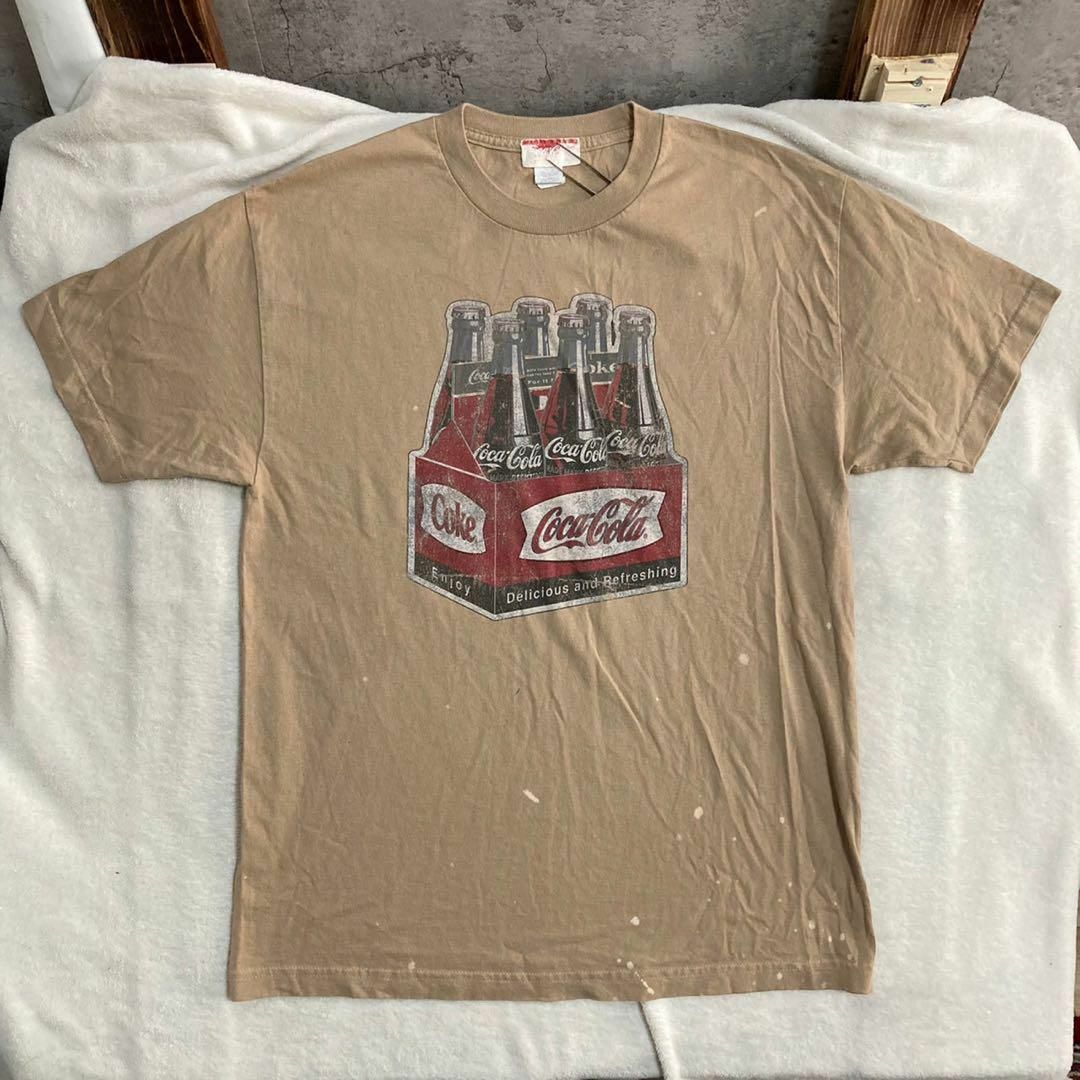 コカ・コーラ(コカコーラ)のMAG レトロ Tシャツ ビンテージ 古着 90s  茶色 コカコーラ　瓶 メンズのトップス(Tシャツ/カットソー(半袖/袖なし))の商品写真