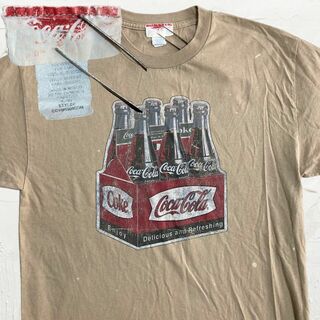コカコーラ(コカ・コーラ)のMAG レトロ Tシャツ ビンテージ 古着 90s  茶色 コカコーラ　瓶(Tシャツ/カットソー(半袖/袖なし))