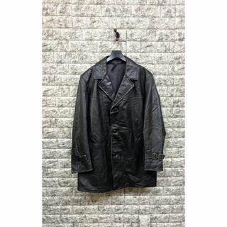 ミリタリー(MILITARY)のEuro Leather Vintage レザー コート ライダース(ライダースジャケット)