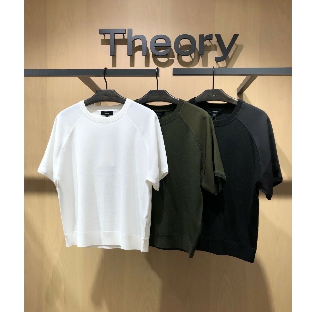 theory(セオリー)のセオリー　23SS  プルオーバー　ニット　ホワイト、ブラック レディースのトップス(ニット/セーター)の商品写真