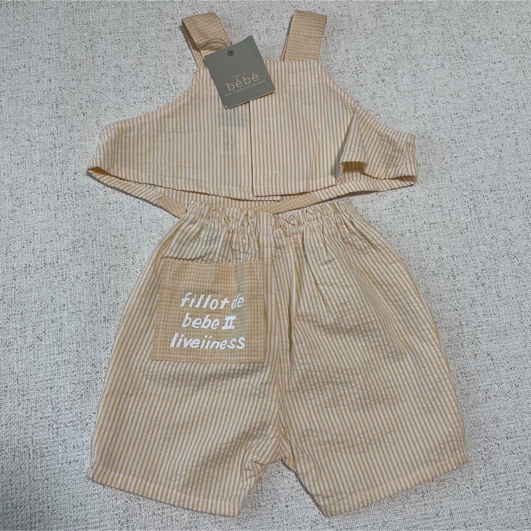 BeBe(ベベ)の【新品】フィヨデュべべ　70 セットアップ　トップス　パンツ キッズ/ベビー/マタニティのベビー服(~85cm)(ワンピース)の商品写真