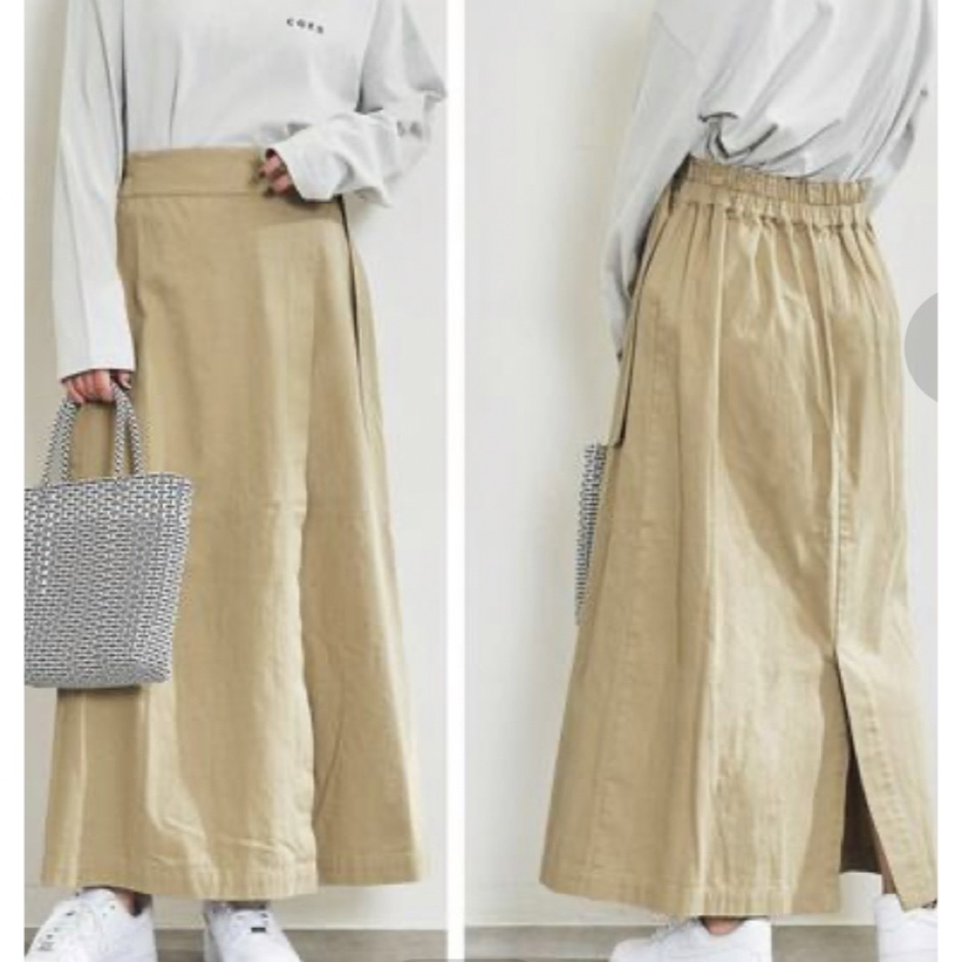 coen(コーエン)の【新品未着用】coen チノバックルセミフレアスカート レディースのスカート(ロングスカート)の商品写真