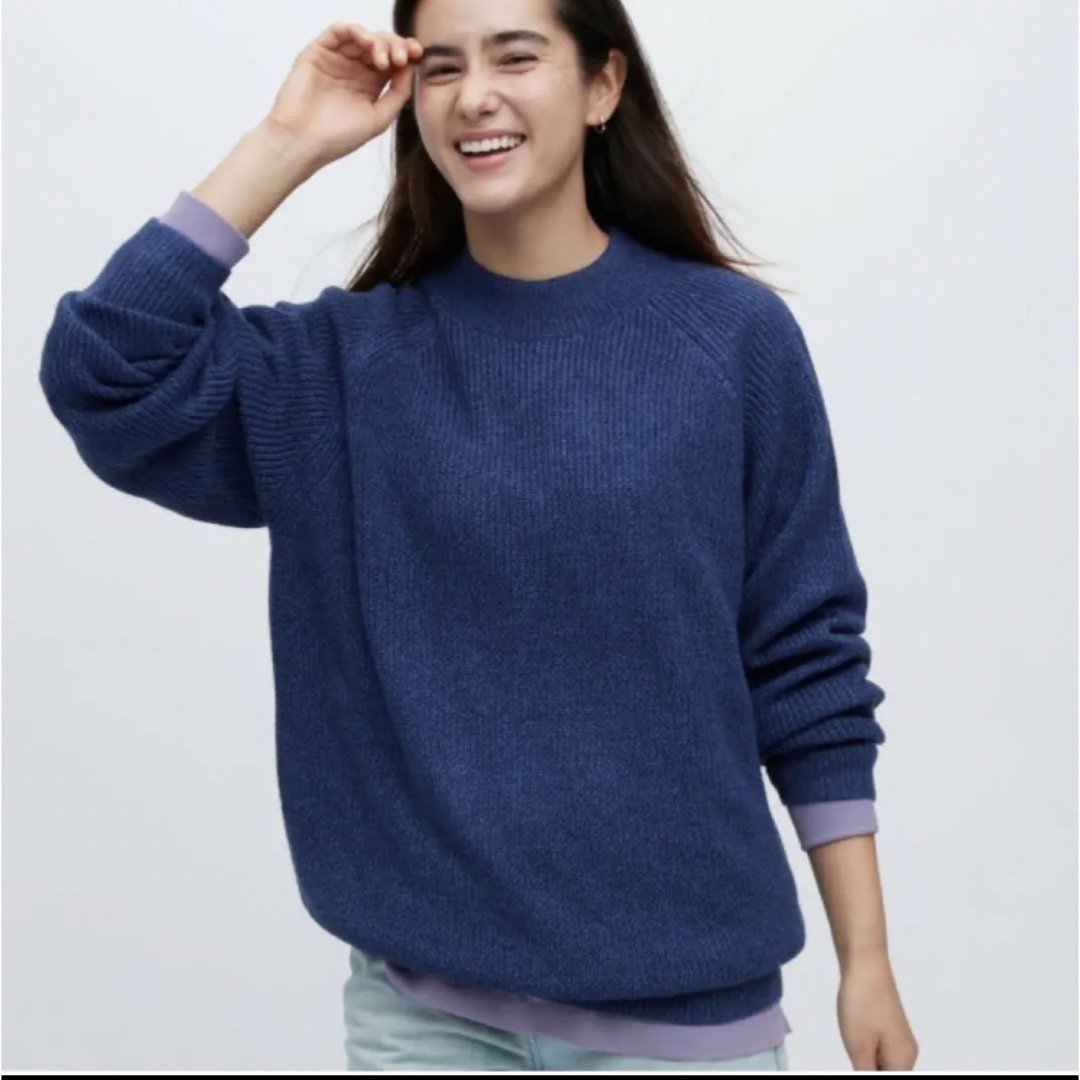 UNIQLO - ミドルゲージモックネックセーターの通販 by hana's shop