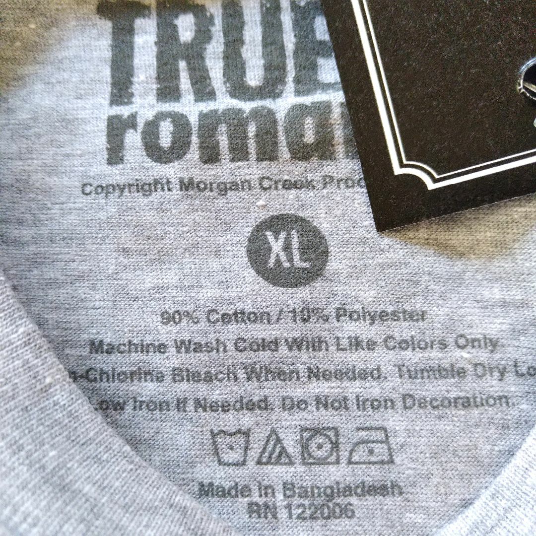 トゥルーロマンス Tシャツ XLサイズ ヘザーグレー 映画 ムービー トゥルーロマンス Tシャツ XLサイズ ヘザーグレー 映画 ムービー