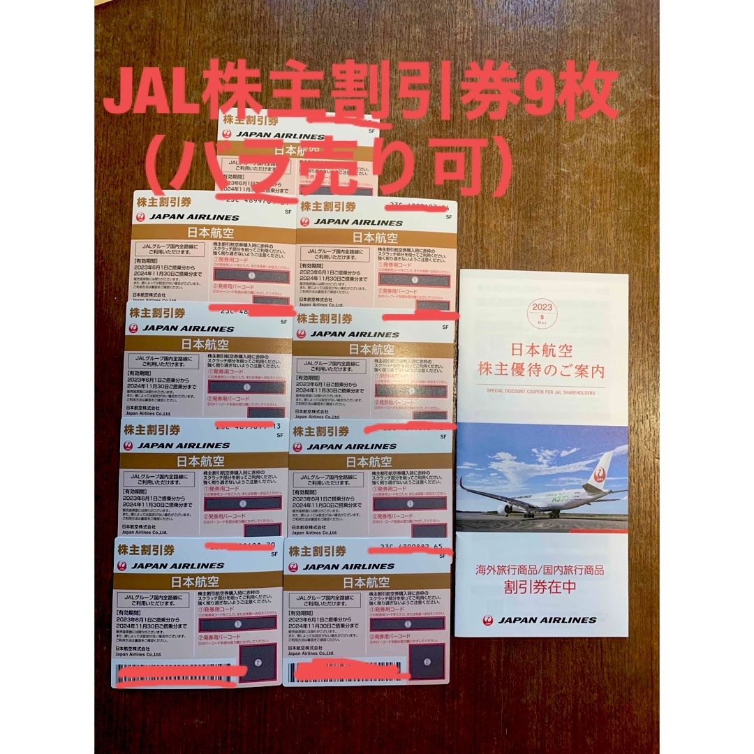 JAL 株主割引券9枚