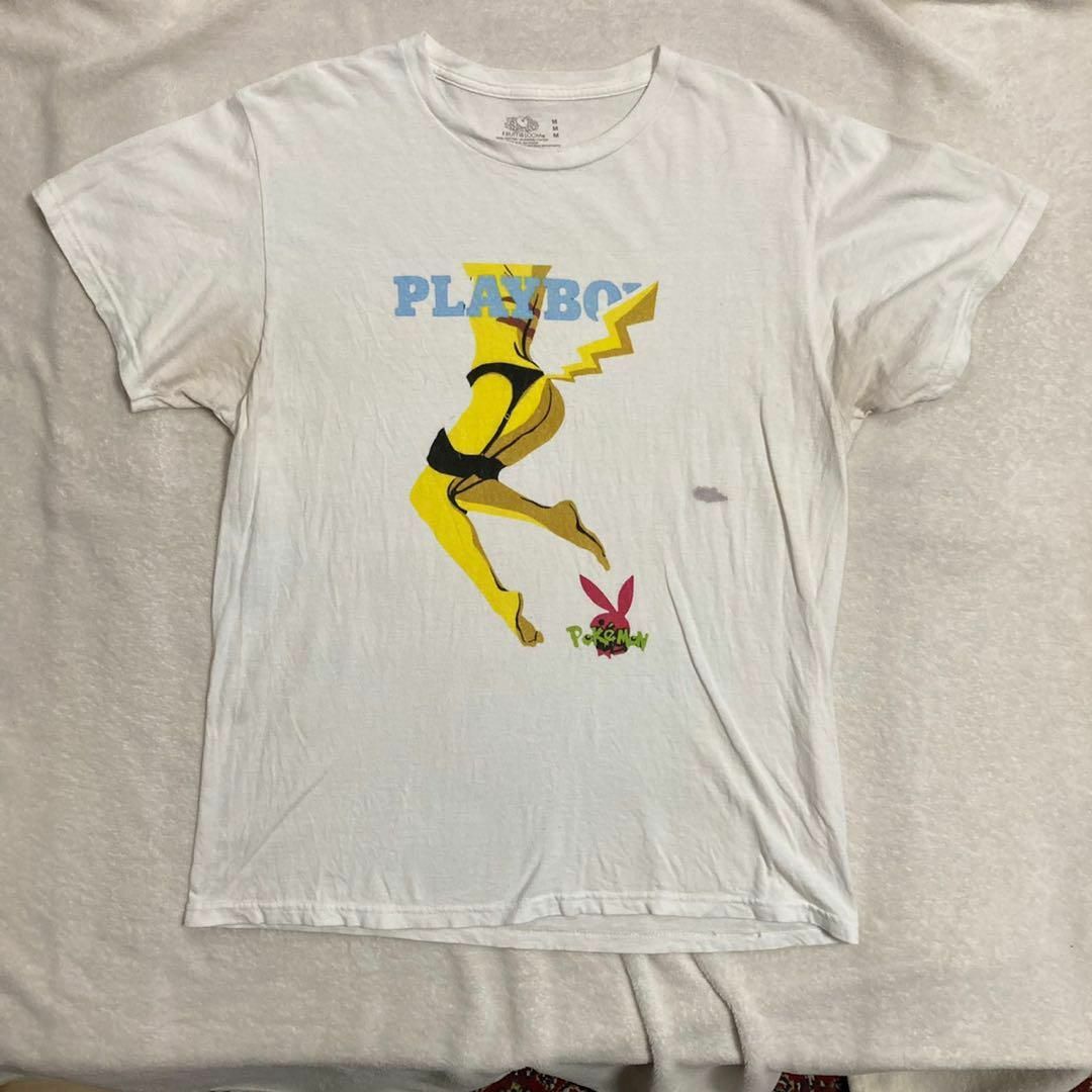 LYU Tシャツ 古着 白 プレイボーイ　PLAYBOY　セクシー