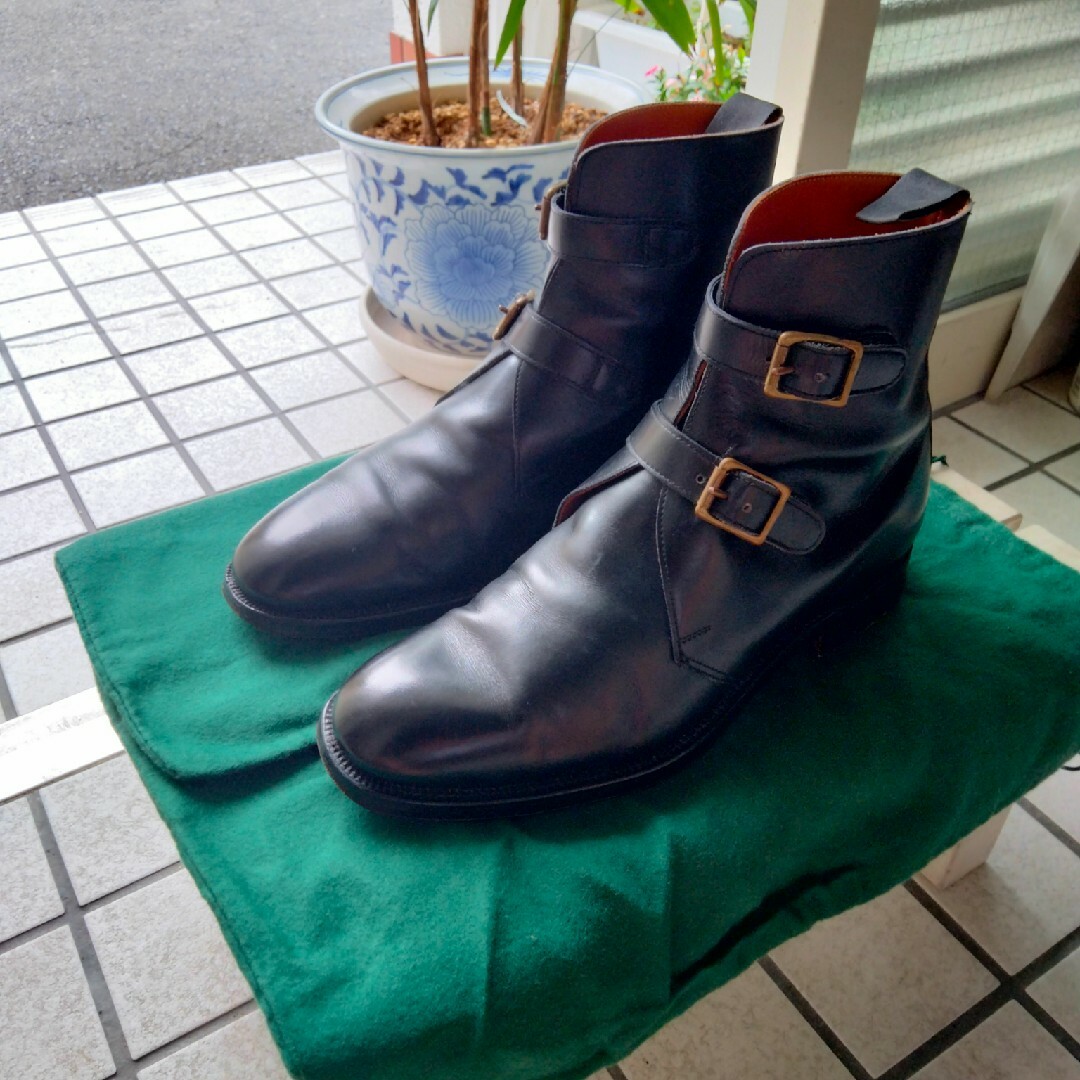 Crockett&Jones(クロケットアンドジョーンズ)の美品 保存袋付 クロケット&ジョーンズ ダブルモンクストラップブーツ 6E メンズの靴/シューズ(ドレス/ビジネス)の商品写真