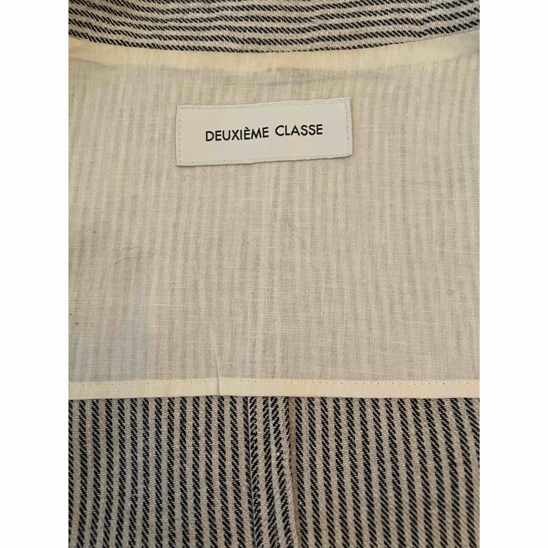 DEUXIEME CLASSE(ドゥーズィエムクラス)のドゥーズィエムクラス　コットンリネンジャケット レディースのジャケット/アウター(テーラードジャケット)の商品写真