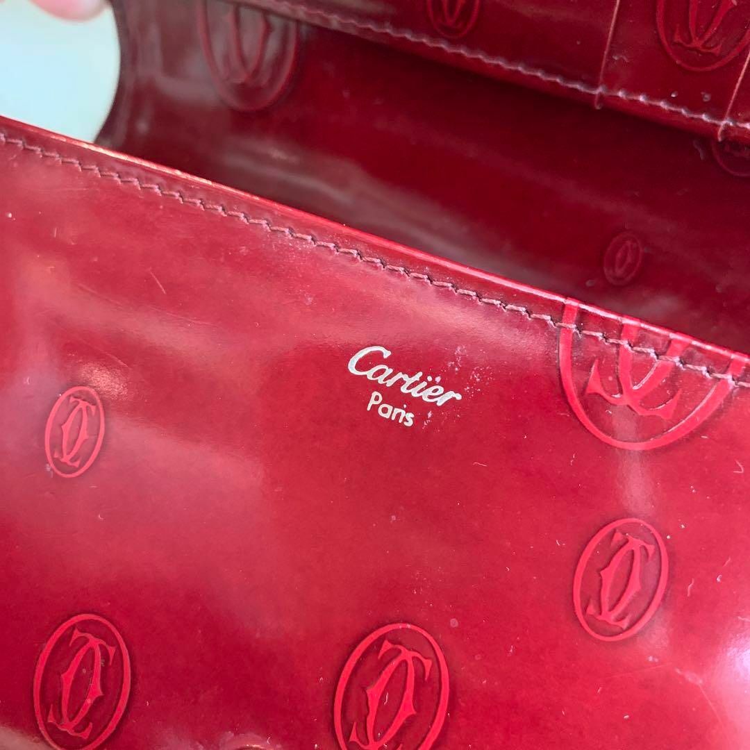 Cartier(カルティエ)のCartier ハッピーバースデー 二つ折り コンパクト財布 ボルドー レディースのファッション小物(財布)の商品写真