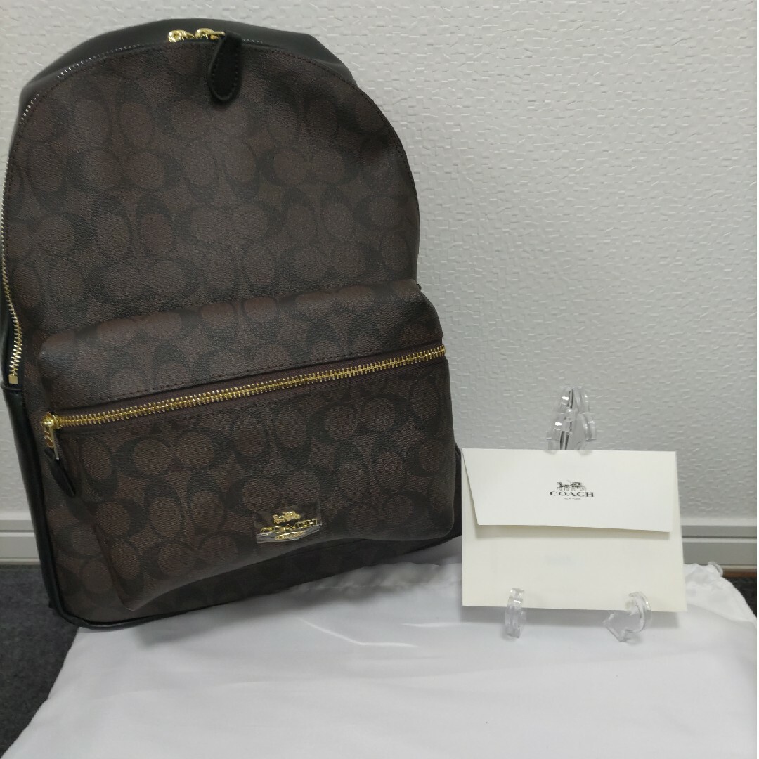 コーチ COACH リュック バック ブラウン×ブラック シグネチャーF58314サイズ