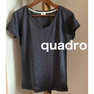 クアドロ(QUADRO)のquadro クアドロ 麻 リネン100% Tシャツ カットソー(Tシャツ(半袖/袖なし))