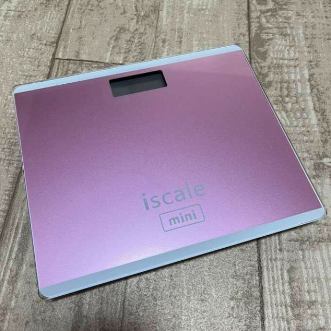 体重計 デジタル 薄型 ヘルスメーター 強化ガラス シンプル 　ピンク