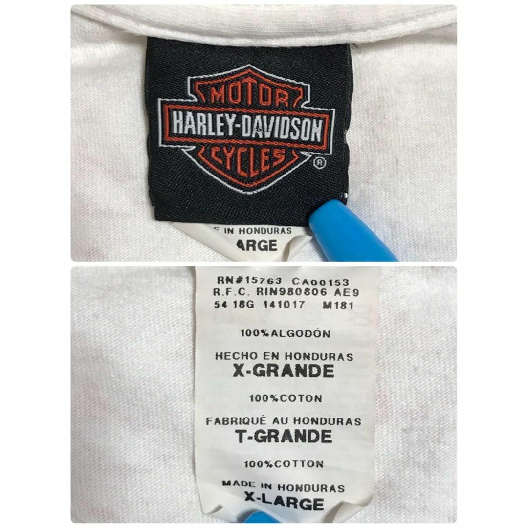 Harley Davidson(ハーレーダビッドソン)の【希少デザイン】ハーレーダビッドソン　裏表ビッグプリントTシャツ　E581 メンズのトップス(Tシャツ/カットソー(半袖/袖なし))の商品写真