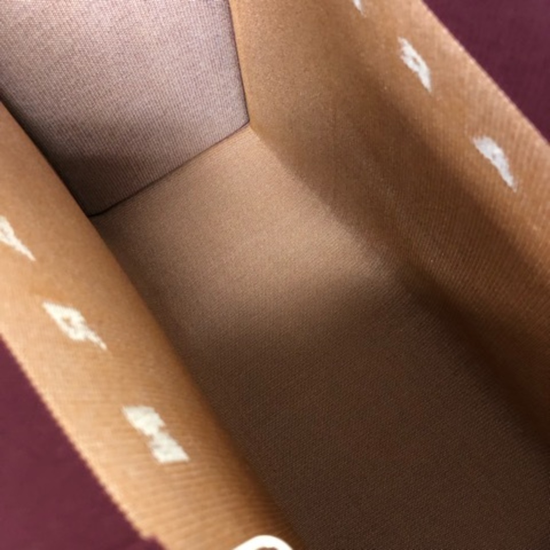 Marni(マルニ)のマルニ MARNI ハンドバッグ ロゴ ジャガード ポーチ レザー 茶 紫 白 レディースのバッグ(ハンドバッグ)の商品写真