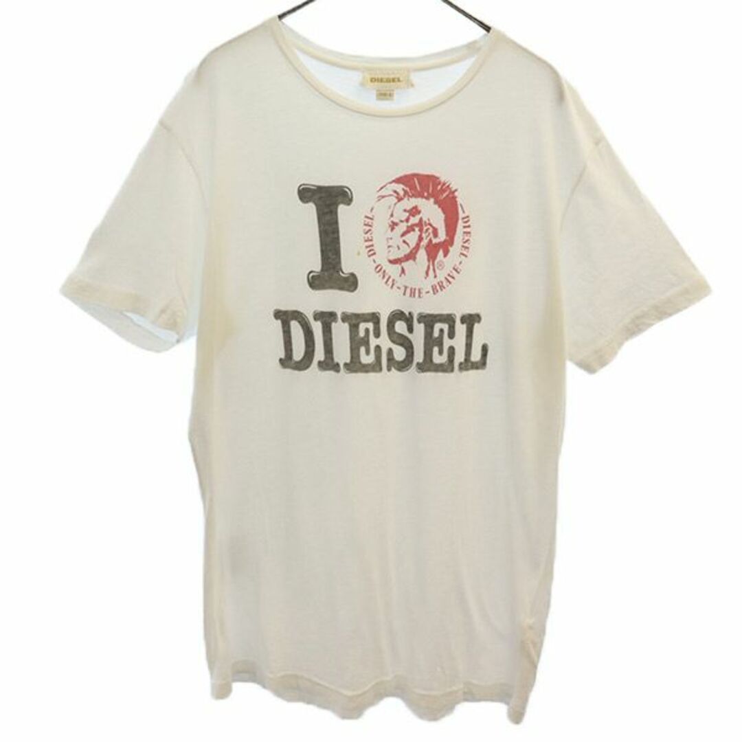 DIESEL - ディーゼル ロゴプリント 半袖 Tシャツ L ホワイト DIESEL