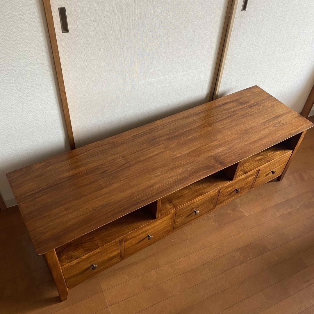 美品 チーク 無垢材 テレビボード 北欧 アンティーク 和モダン サイド