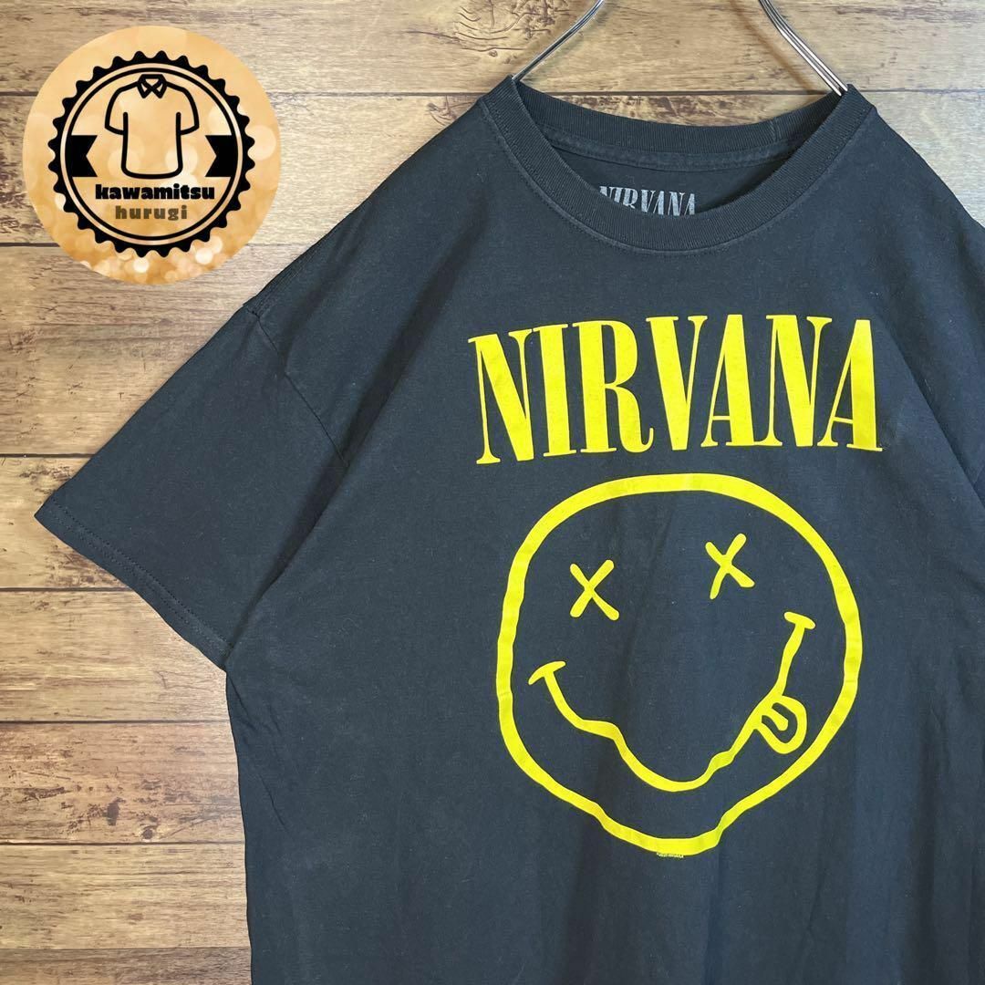 MUSIC TEE(ミュージックティー)の【オーバーサイズ】古着　音楽系　ニルヴァーナ　NIRVANA バンドTシャツXL メンズのトップス(Tシャツ/カットソー(半袖/袖なし))の商品写真