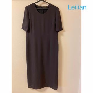 レリアン(leilian)のレリアン　Leilian 半袖　ロングワンピース　9号(ロングワンピース/マキシワンピース)