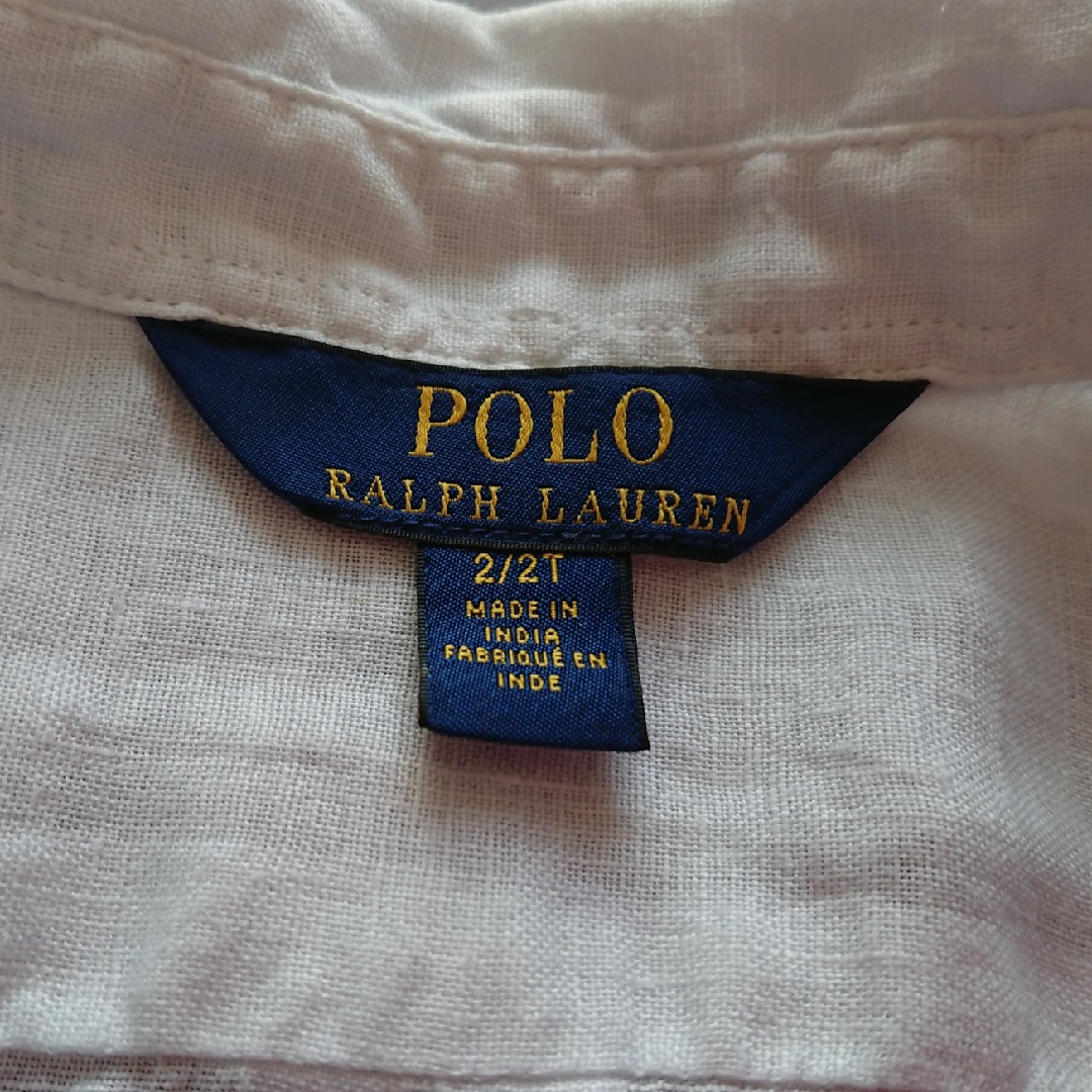 POLO RALPH LAUREN(ポロラルフローレン)のRALPH LAUREN サイズ90 リネン100% ノースリーブ ワンピース キッズ/ベビー/マタニティのキッズ服女の子用(90cm~)(ワンピース)の商品写真