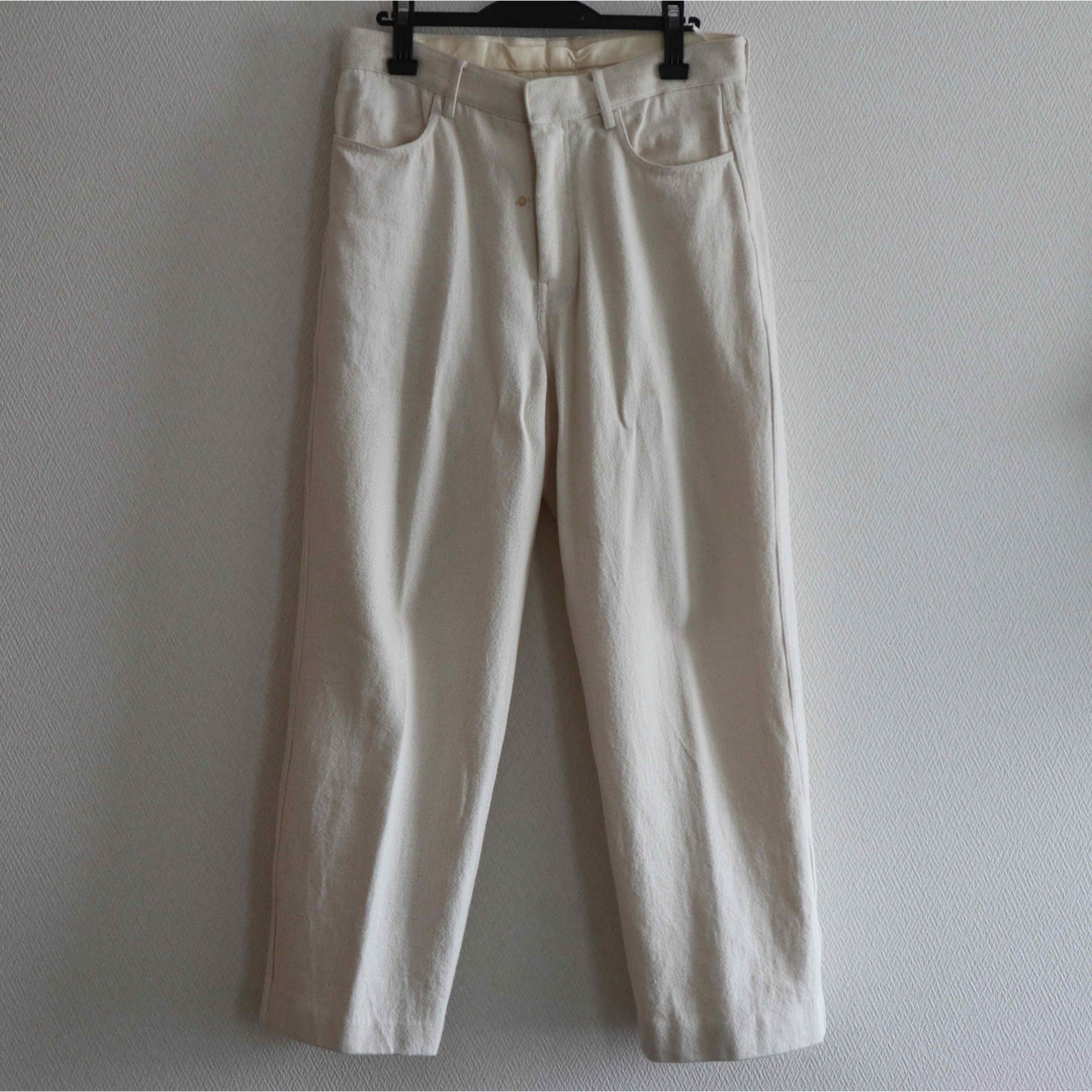 UNUSED(アンユーズド)のUNUSED アンユーズド denim pants ホワイト ワイドデニム メンズのパンツ(デニム/ジーンズ)の商品写真