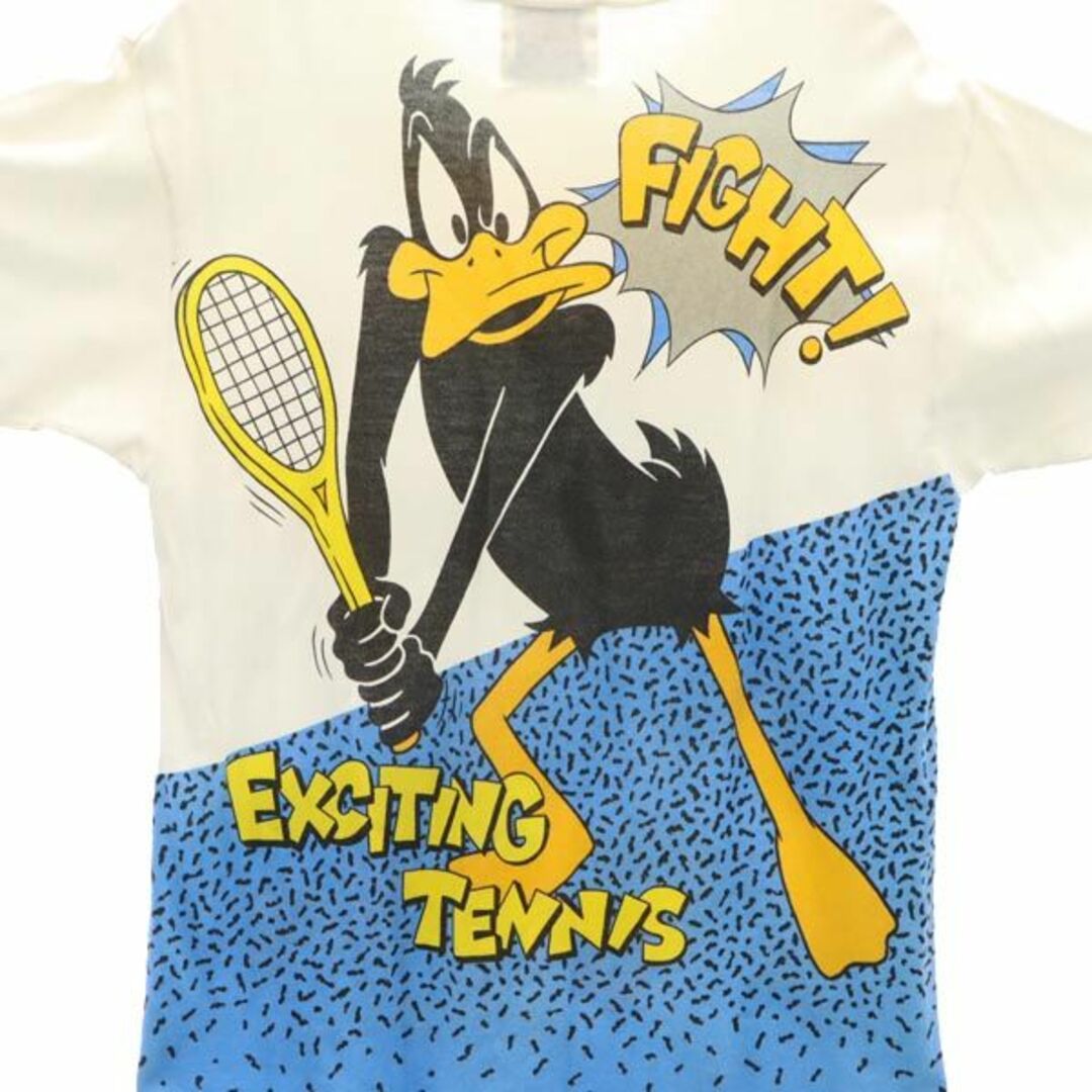 LOONEY TUNES TENNIS 90s ワーナーブラザーズ オールド プリント 半袖 Tシャツ ホワイト系  メンズ   【230618】