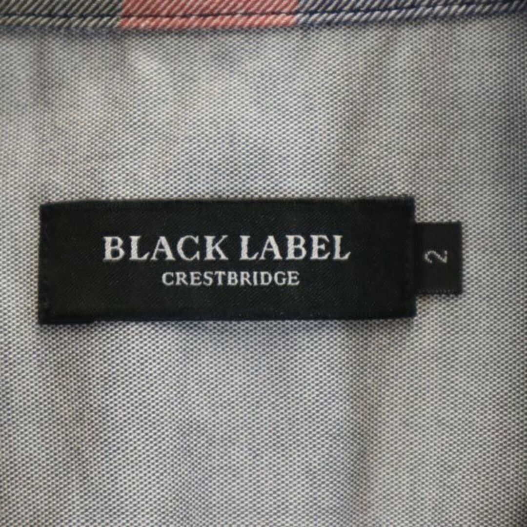 ブラックレーベル クレストブリッジ 三陽商会 チェック柄 半袖 シャツ 2 BLACK LABEL　CRESTBRIDGE メンズ 【210714】